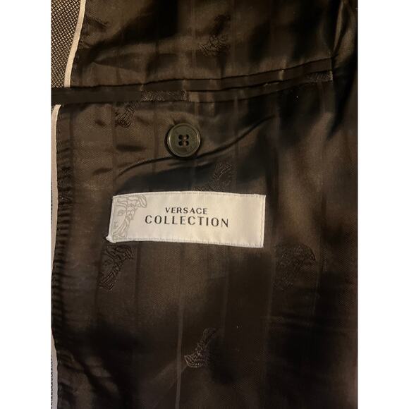 Versace Collection Men's Wool Blend Sport Coat Single Breasted Black Size 44/54 - Picture 9 of 10